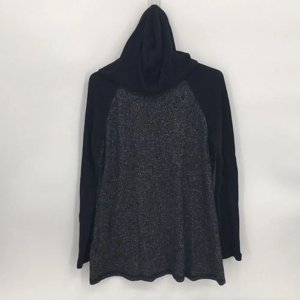 2 Justice Lightweight Girls Hoodie Long Sleeve Pocket Shirt Navy Black 6/7